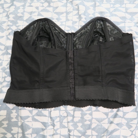 Goddess Black Lace Corset Top Strapless Bustier - Picture 5 of 13